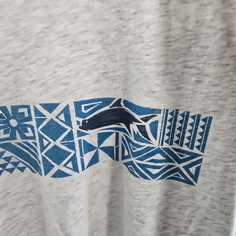 Simms T Shirt Womens Large Gray Blue Fish Short Sleeve Crew Neck - Picture 9 of 11